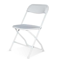 White Plastic Heavy Duty Folding Chair