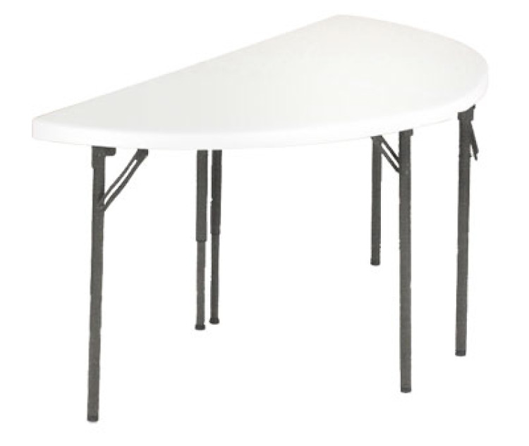 60 Half Round Plastic Table