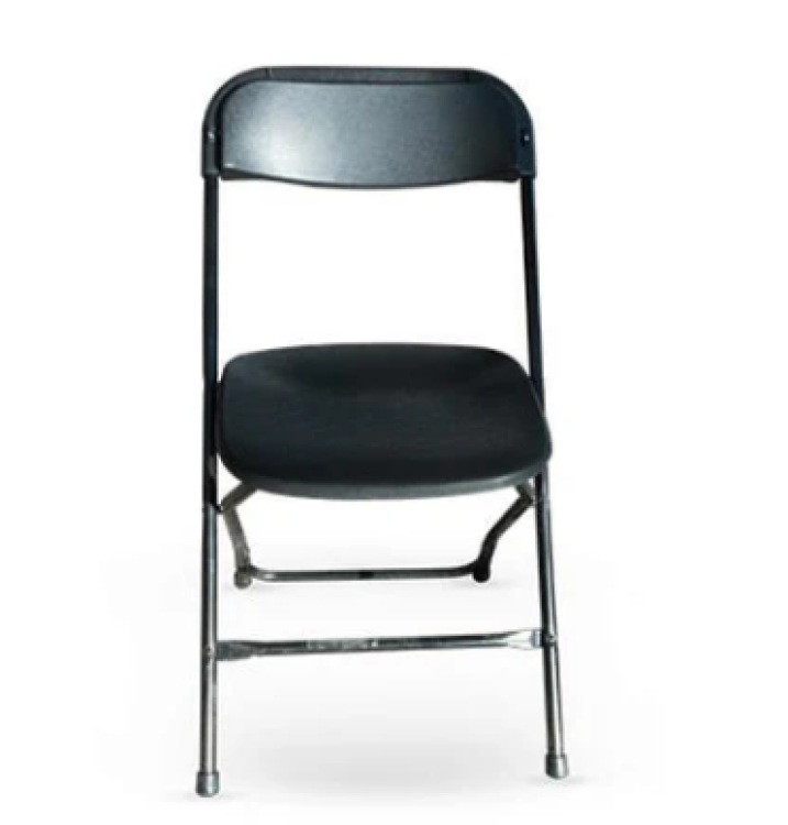 Plastic Folding Chair - Black