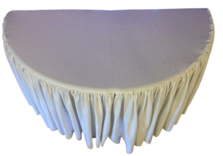 60 Half Round Table Covering